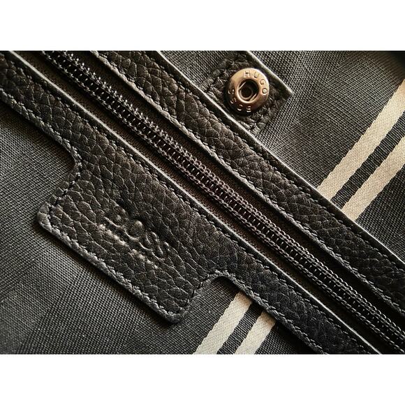 HUGO BOSS Slim Black Pebbled Leather Attache/Laptop Bag - Picture 6 of 11